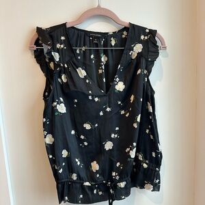 Floral Black Women's Top